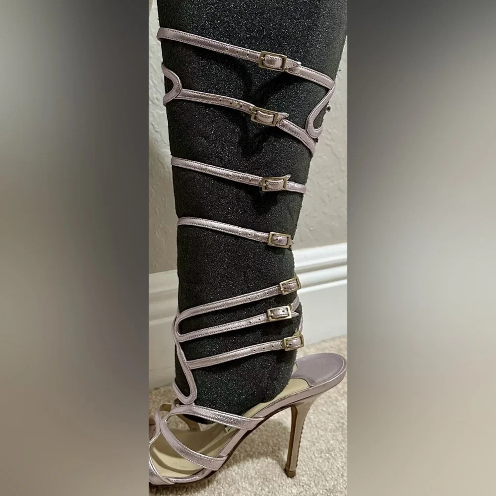 Jimmy Choo Pink Strappy Heels 36 - Picture 4 of 10